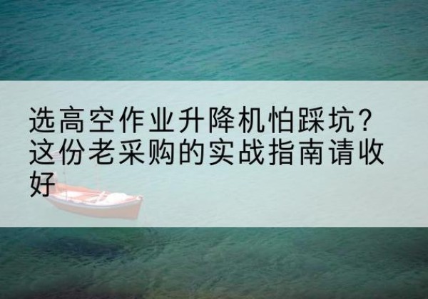 云阳高空作业升降机厂家推荐-选高空作业升降机怕踩坑？这份老采购的实战指南请收好